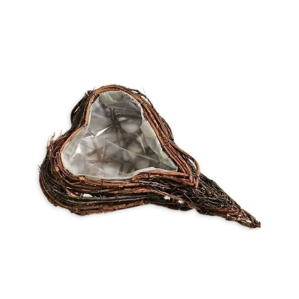 Srdce obal ratan 22cm natural