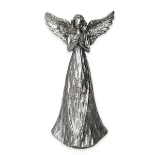  Anděl polyresin 16cm stříbrná