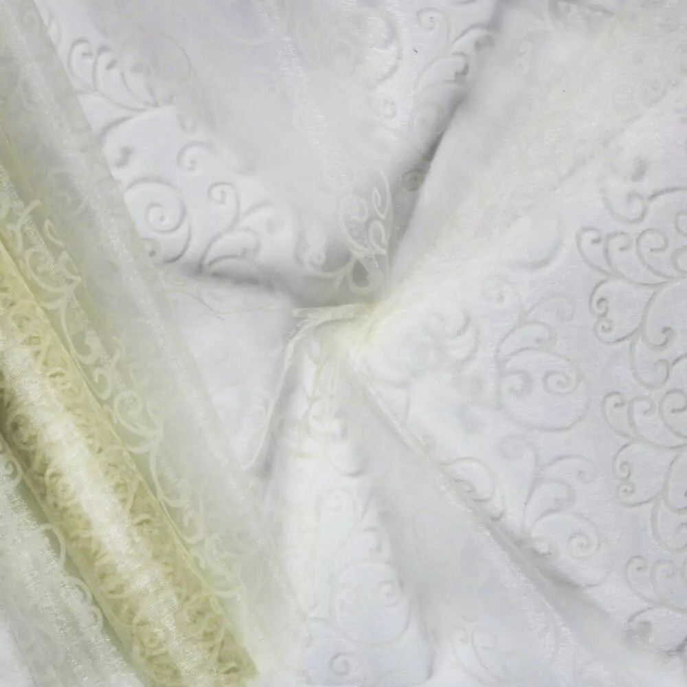 Organza s potiskem 36cm/5m krém