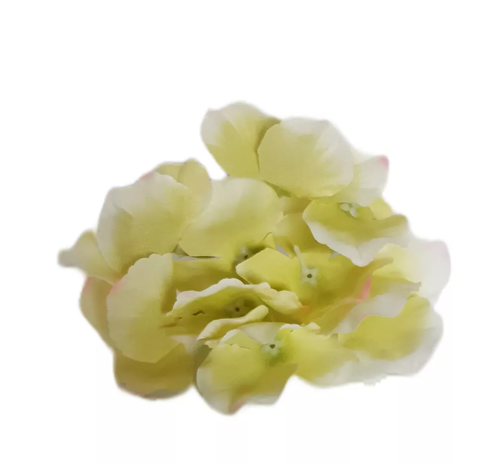 Hortenzie květ textil S/12 zelená-růžová