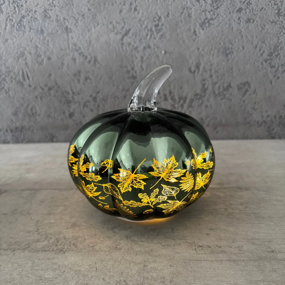 Dýně sklo LED pr.15V13cm zelená