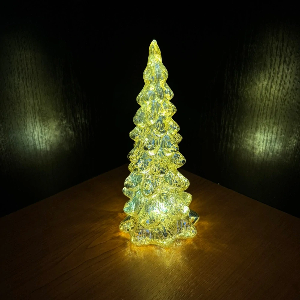 Strom sklo LED V20cm stříbrná