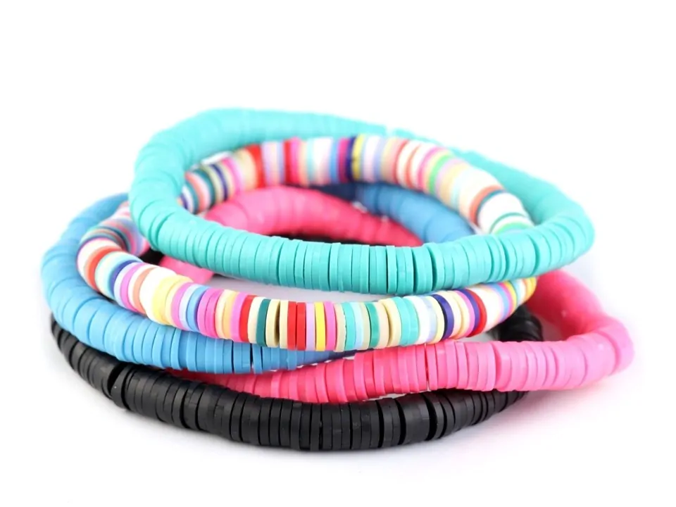 Korálky ozdobné 7708 FIMO kroužky délka 40cm