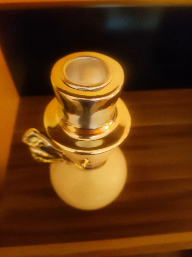 Sněhulák porcelán svícen 16,3cm bílý