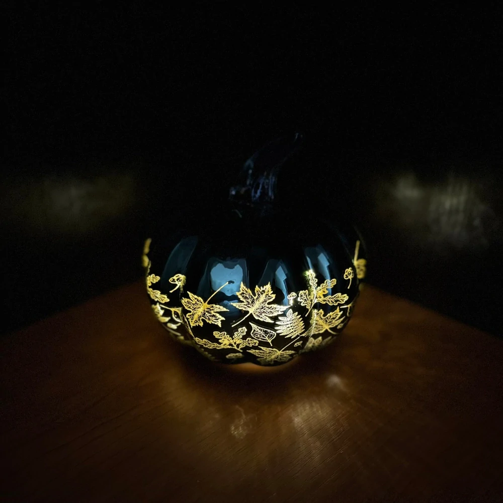 Dýně sklo LED pr.15V13cm zelená