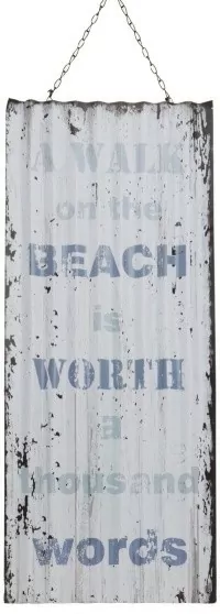 Plechová cedule s nápisem