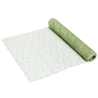 Látka imitace krajky 36cm/5m sv.zelená