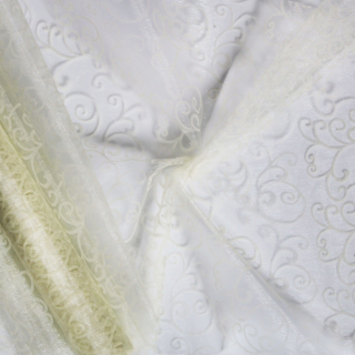 Organza s potiskem 36cm/5m krém