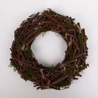 Věnec větvičky proutí 38cm natural
