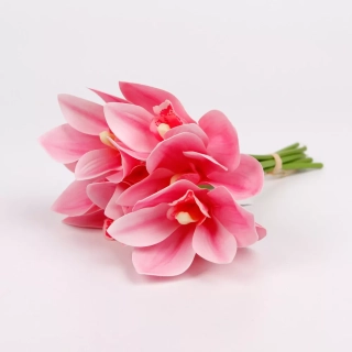 Cymbidium umělé 7ks/25cm růžová