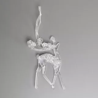 Jelen závěs pvc 14cm čirý/gliter
