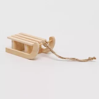 Sáňky dřevo závěs 6,5cm natural