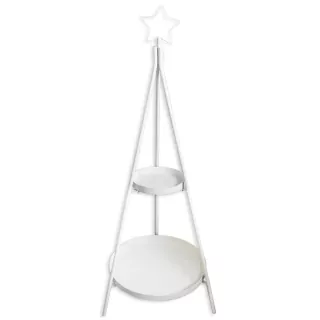 Stojan kov 2patra 115cm bílá