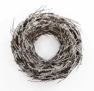 Věnec proutí vánoční pr.26cm natural/gliter