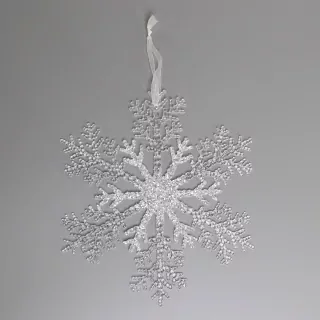 Vločka závěs pvc 21cm čirá/gliter
