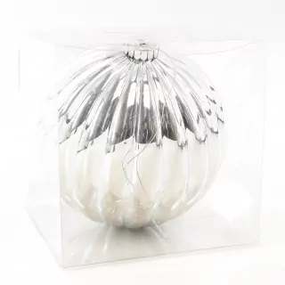 Baňka pvc 15cm stříbrná