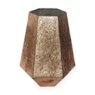 Váza sklo hexa pr.21x28cm růžová