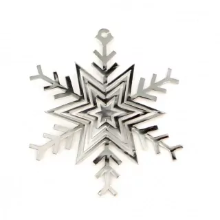 Vločka závěs kov 8cm stříbrná