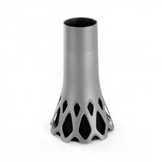 Hřbitovní váza pvc Roseta se zátěží 1l stříbrná