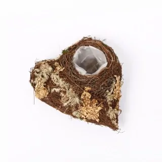 Srdce proutí/pvc 20x24cm natural