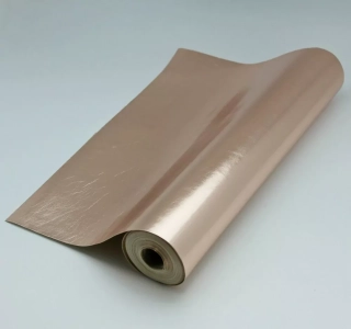 Metalická tkanina šampáň 34cm/5m