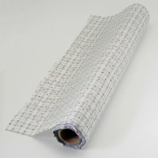 Látka s květinkami 36cm x 5m šedá