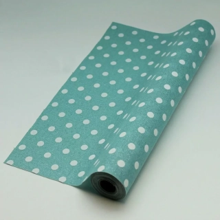 Látka s puntíkem 36cm/5m modrá gliter