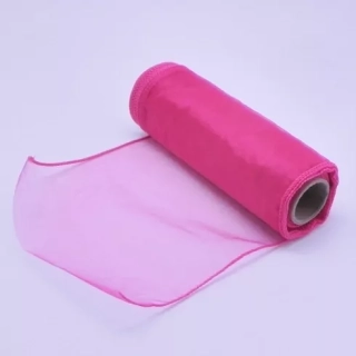 Organza obšitá š15cm/9m fuchsiová