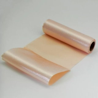 Satén s třpytkami 15cm x 5m lososová
