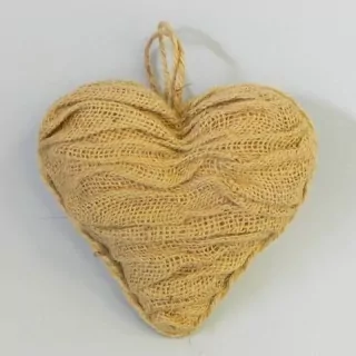 Srdce vypouklé závěs juta