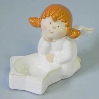 Anděl keramika bílá