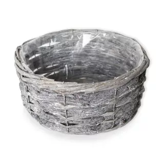 Miska proutí pr.23V12cm šedá