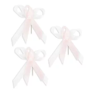 Mašlička svatební 5cm 100ks bílá/sv.pudrová