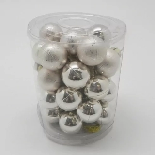 Koule vánoční plast 36ks/2cm mix