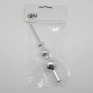 Špice vánoční pvc 15cm stříbrná