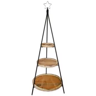 Stojan dřevo/kov 158cm natural