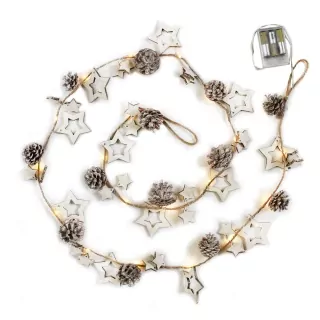 Girlanda natural LED svítící 220cm šedá