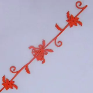 Girlanda vánoční filc 180x9cm červená