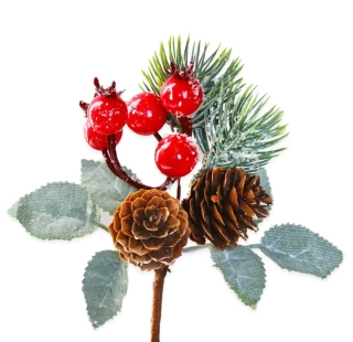 Zápich šišky+šípek 14cm natural