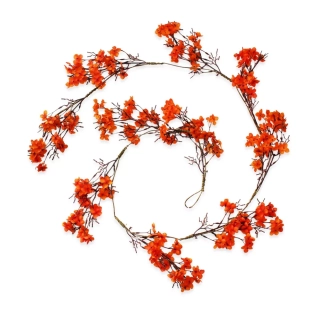 Girlanda květy umělá 150cm oranžová