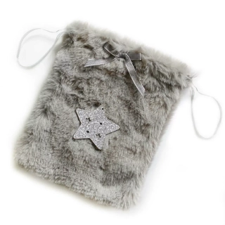 Pytlík dárkový textil 14x16cm šedá