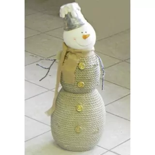 Sněhulák polyresin krémový 70cm