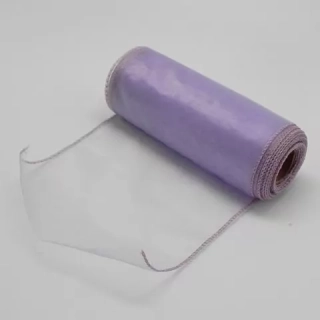 Organza obšitá š15cm/9m levandulová