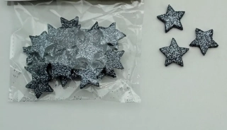 Hvězdičky přízdoba pěna pr.2cm S/24 antracitová