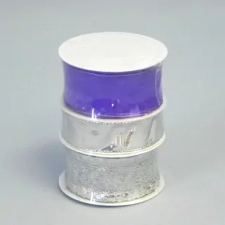 Stuha vánoční 2x40mm/1x25mm/3x3m stříbrná/fialová