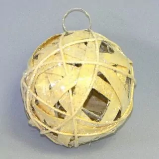 Koule kov/proutí 7,5cm zlatá/natural