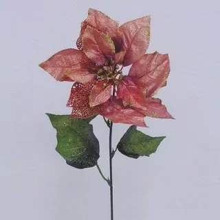 Poinsettia umělá V65cm vínová
