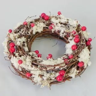 Věnec s bobulkami proutí hnědá