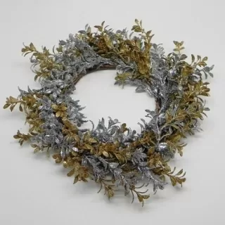 Věnec umělý zlato-stříbrný