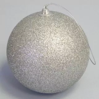 Koule závěs polystyrén pr.20cm stříbrná